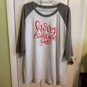 Merry Christmas Y'all Raglan Shirt